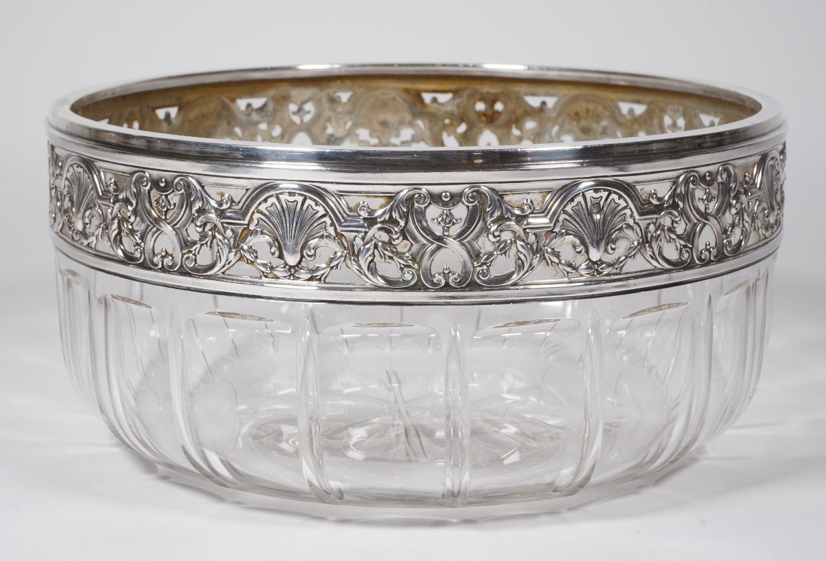 Crystal And Sterling Silver Bowl, Salad Bowl