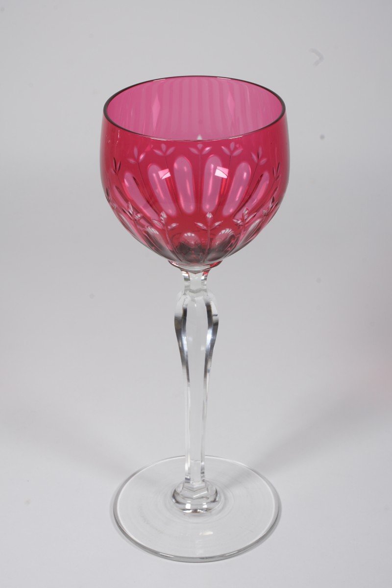 Rhine Wine Glass, Roemer Crystal Baccarat Red-photo-2