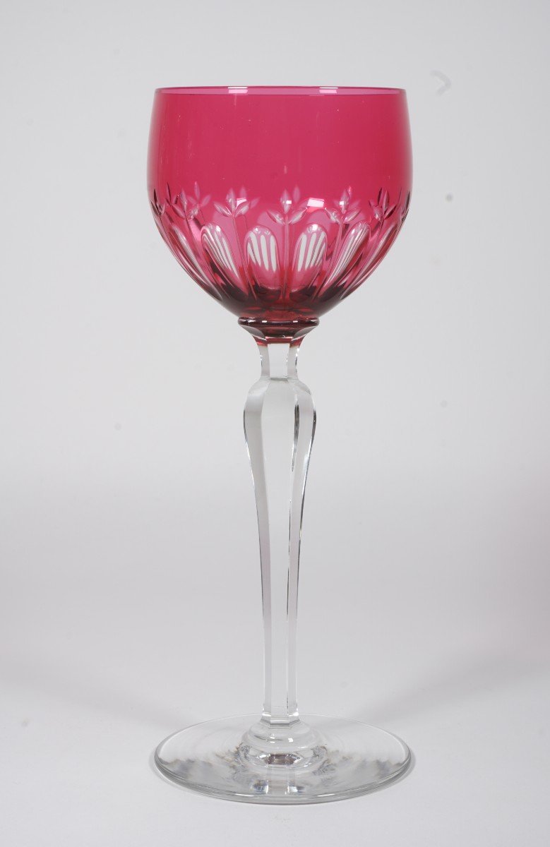 Rhine Wine Glass, Roemer Crystal Baccarat Red