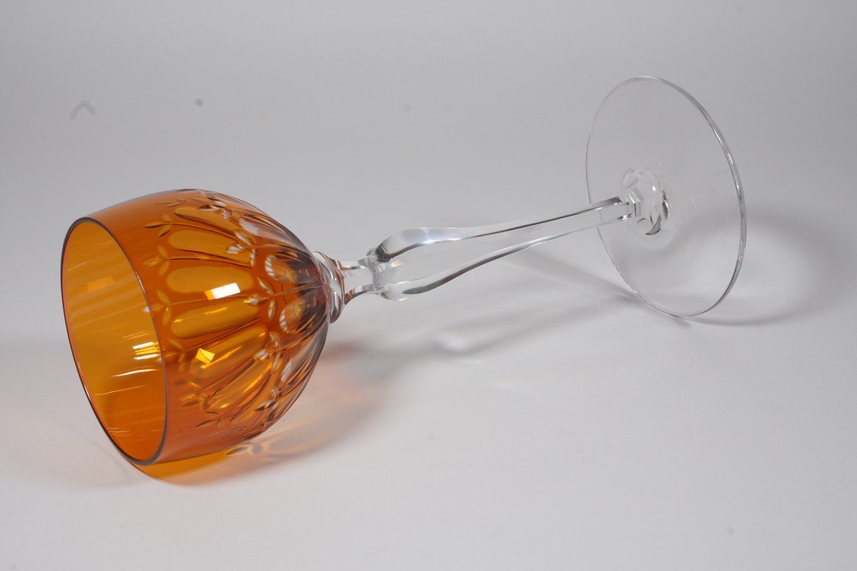 Rhine Wine Glass, Roemer Crystal Baccarat Orange-photo-2