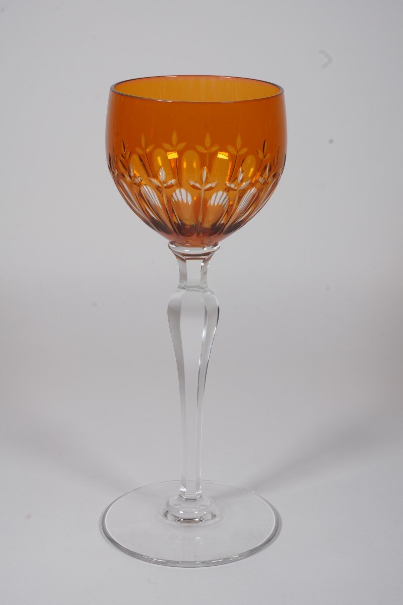 Verre à Vin Du Rhin, Roemer Cristal Baccarat Orange-photo-1