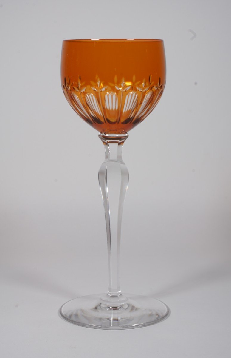 Rhine Wine Glass, Roemer Crystal Baccarat Orange