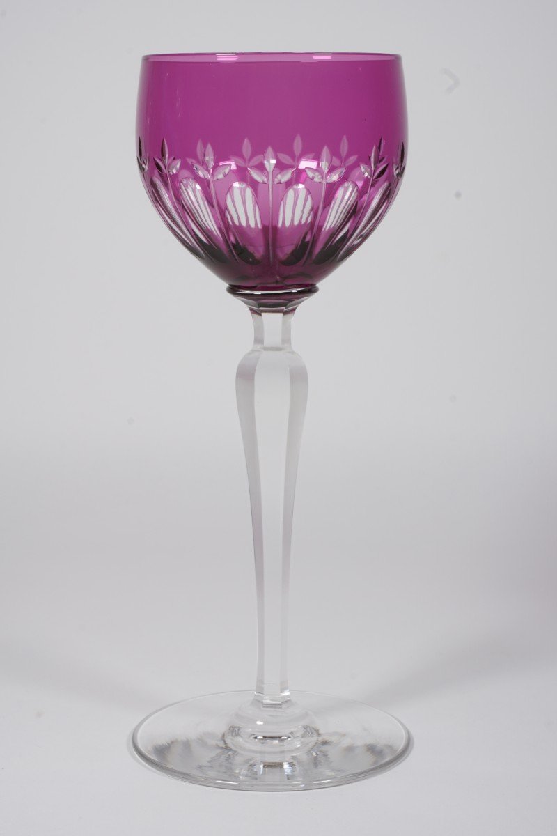 Rhine Wine Glass, Roemer Crystal Baccarat Amethyst