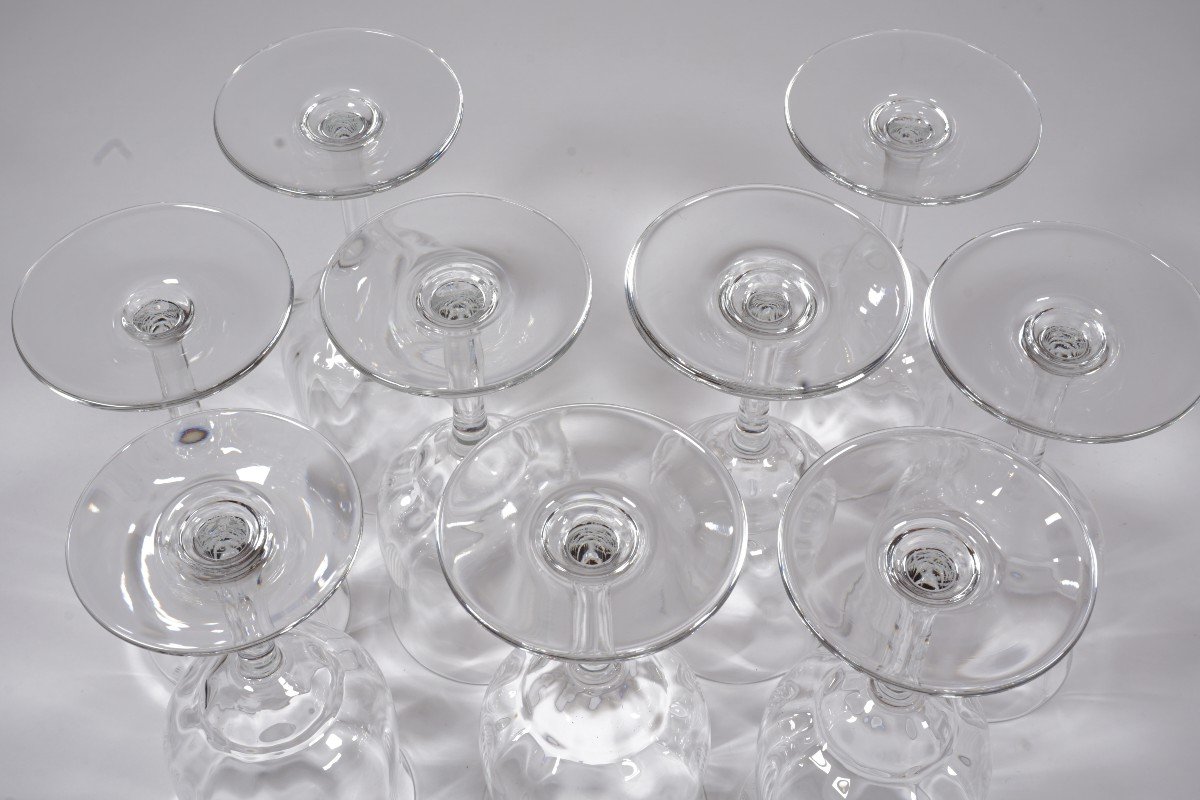 9 Wine Glasses N°4 Crystal Baccarat Capri-photo-5