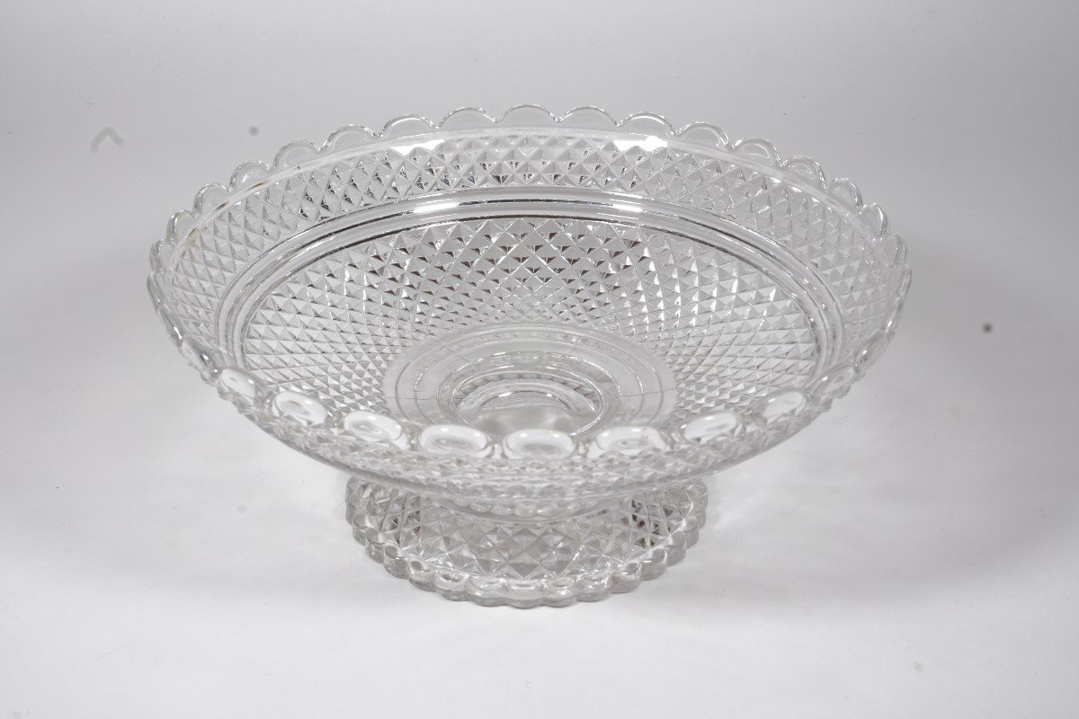 Baccarat Crystal Dessert Cup Moulé Diamants Biseaux-photo-4