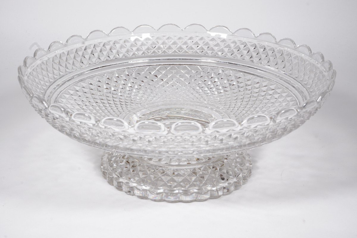 Baccarat Crystal Dessert Bowl Moulé Diamants Biseaux-photo-3