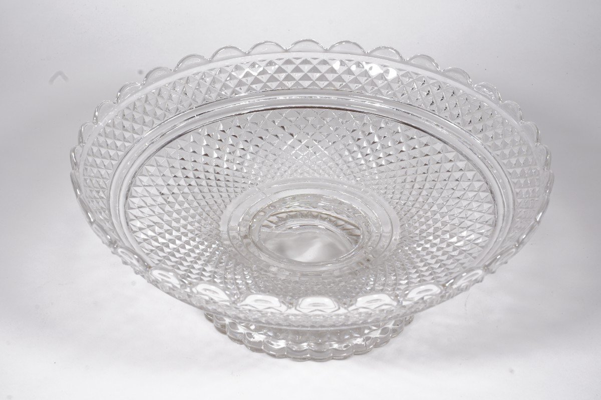 Baccarat Crystal Dessert Bowl Moulé Diamants Biseaux-photo-4