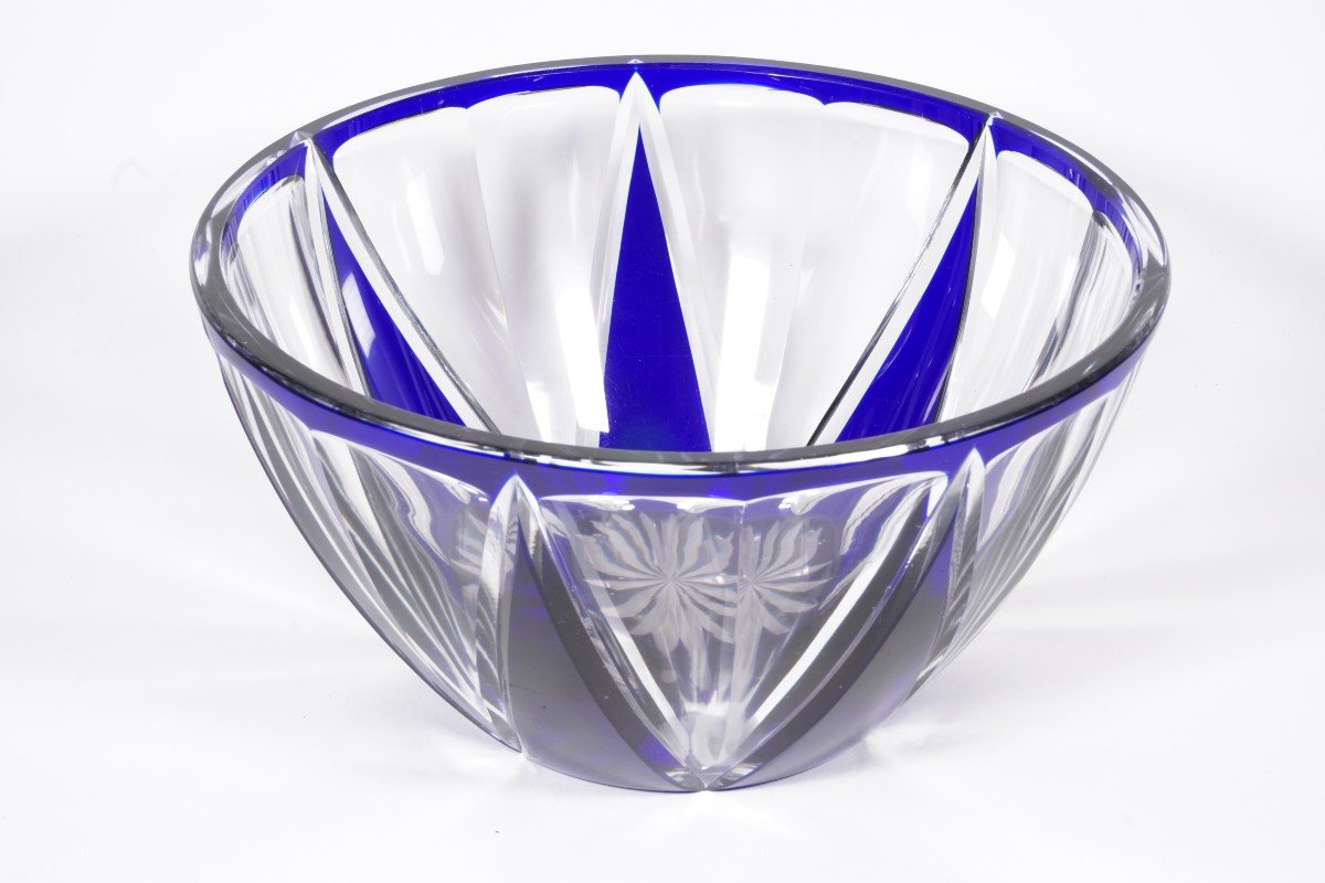 Vase, Decorative Bowl Crystal Saint Louis Blue-photo-4