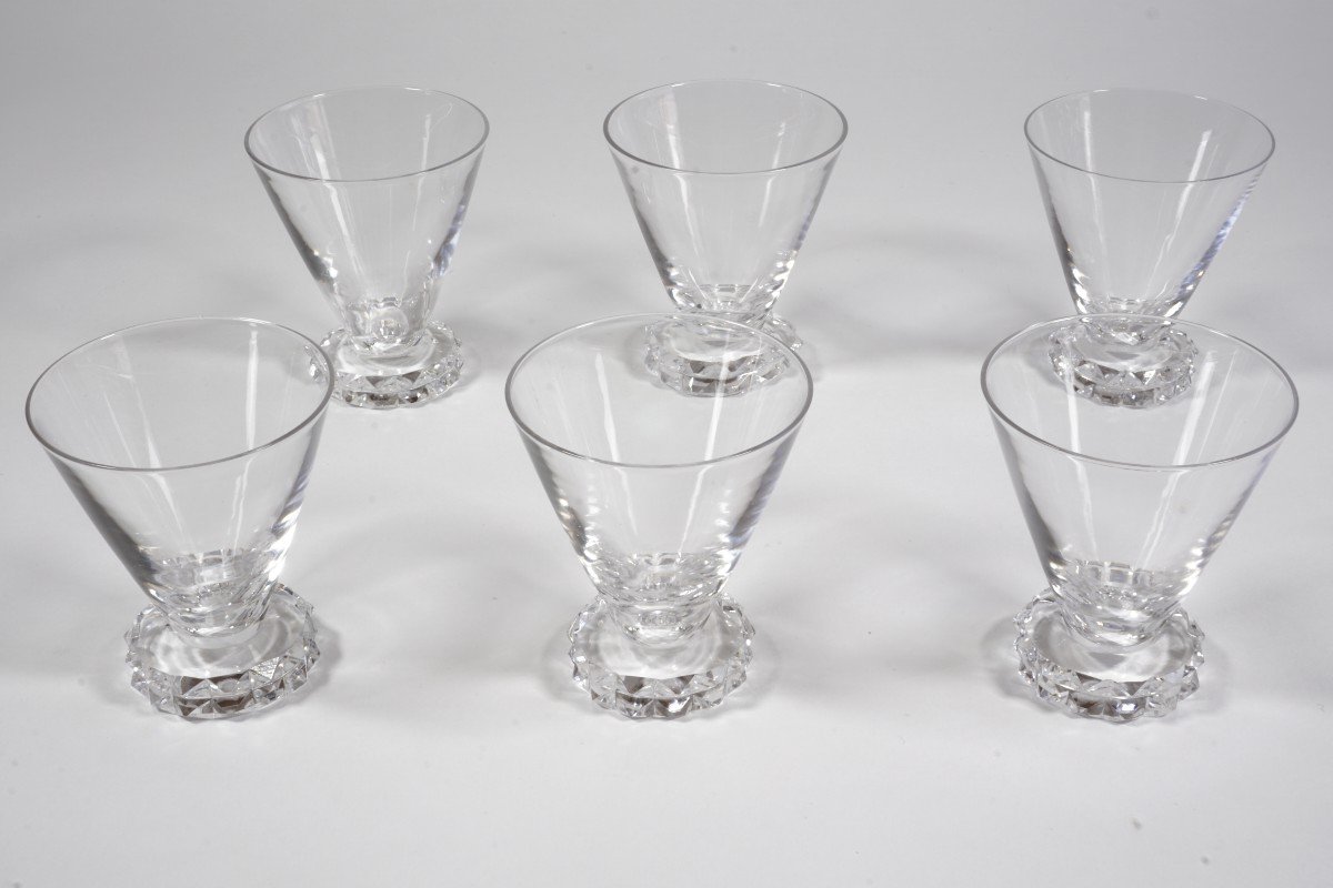 6 Verres à Apéritif Cristal Saint Louis Diamant-photo-1