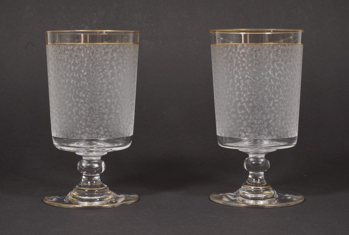 Pair Of Glasses, Old Saint Louis Crystal Goblets