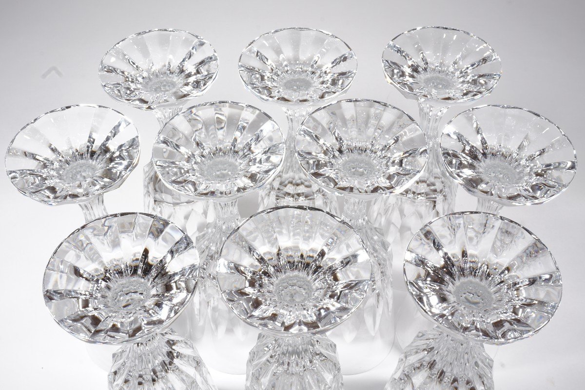 10 Verres à Vin N°3 Cristal Baccarat Assas-photo-4