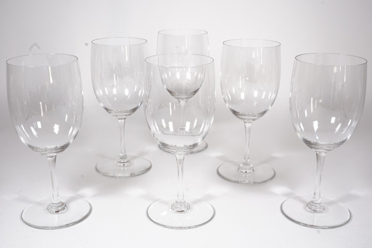 6 verres à eau N°2 Cristal Baccarat Perfection