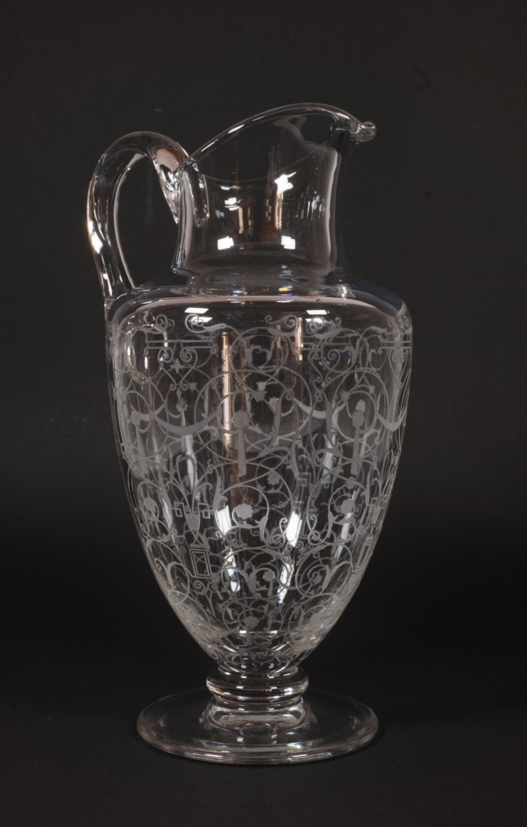 Water Jug, Water Carafe, Baccarat Michelangelo Crystal