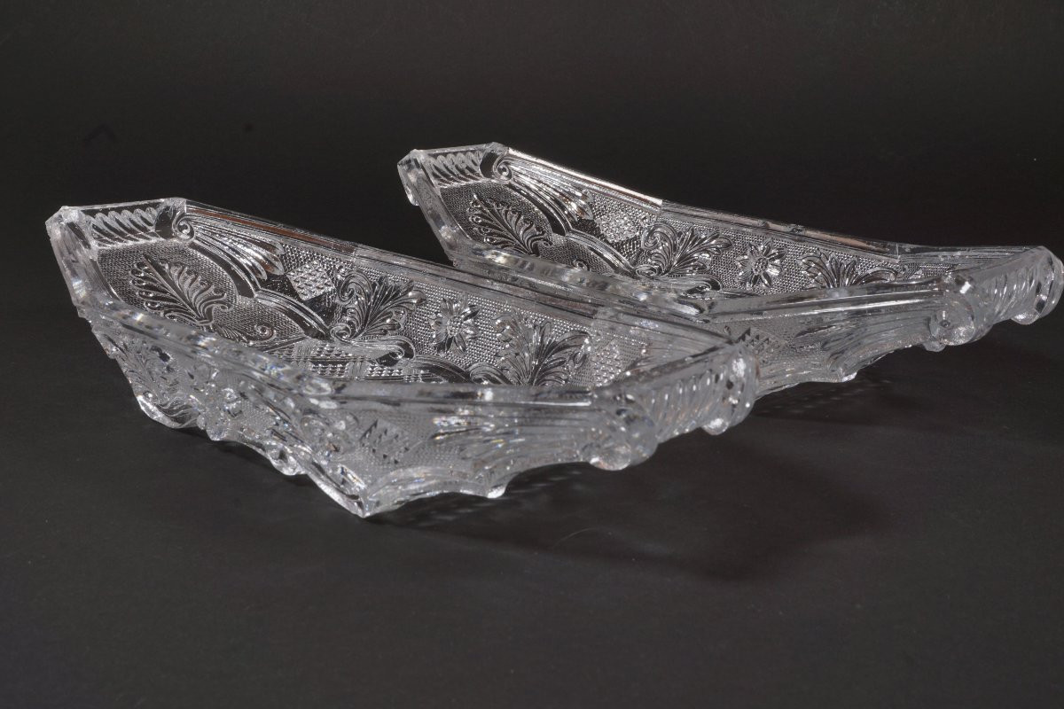 Pair Of Antique Baccarat Charles X Crystal Dishes-photo-6