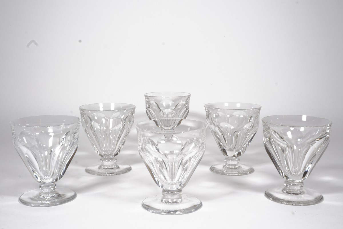 6 Porto Glasses, Baccarat Talleyrand , Harcourt Crystal