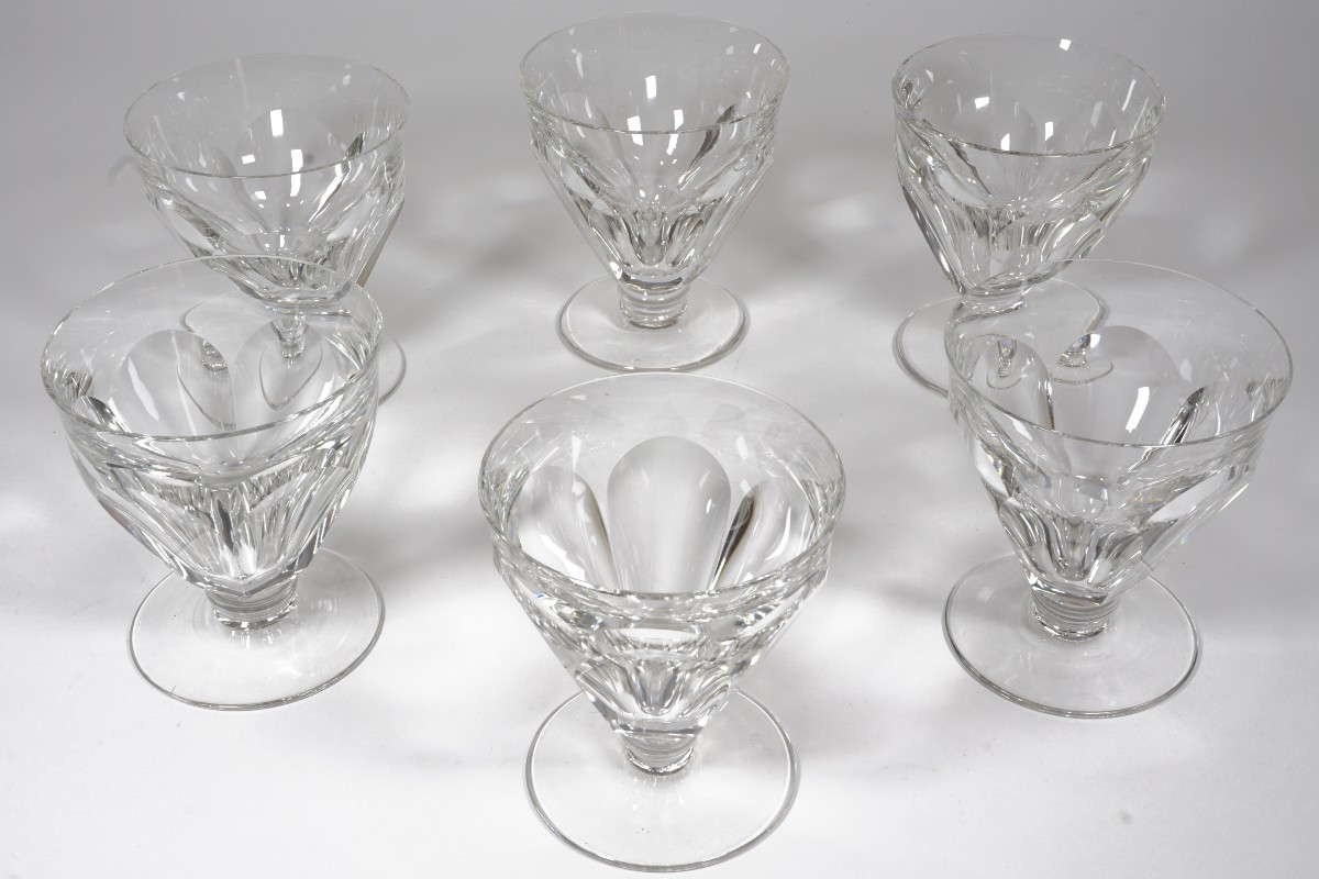 6 Glasses No. 4 Cristal Baccarat Talleyrand, Harcourt