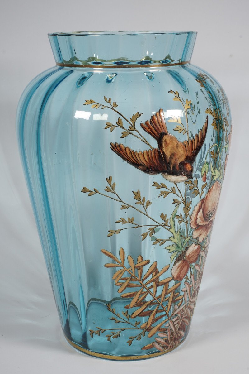 Enamelled Vase Circa 1900-photo-2