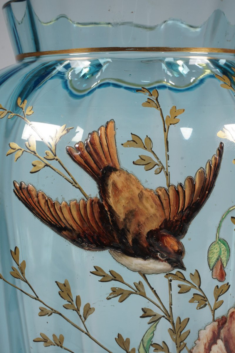 Enamelled Vase Circa 1900-photo-2