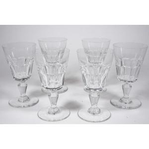 6 Baccarat Missouri Crystal Wine Glasses