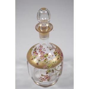 Small , Enamelled Baccarat Crystal Carafe