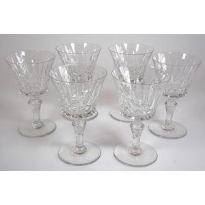 6 Red Wine Glasses No. 4 Baccarat Piccadilly Crystal