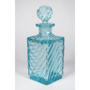 Flacon de toilette, parfum Cristal Baccarat Bambou bleu