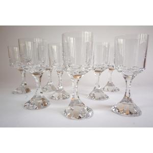 Water Glass N°2, 8 Crystal Water Glasses Baccarat Narcisse