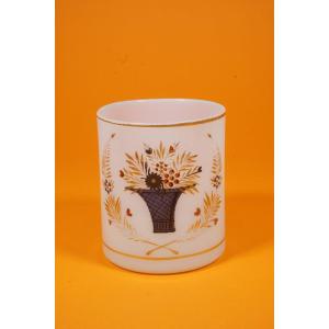 Verre, Gobelet en Opaline Cristal Charles X