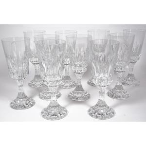 10 Verres à Vin N°3 Cristal Baccarat Assas