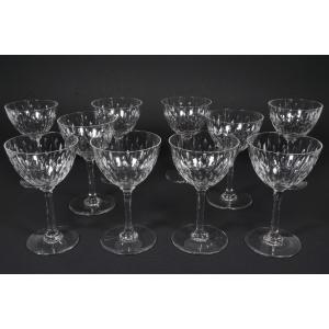 10 verres à vin Cristal Baccarat Marengo