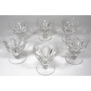 6 verres N°4 Cristal Baccarat Talleyrand, Harcourt