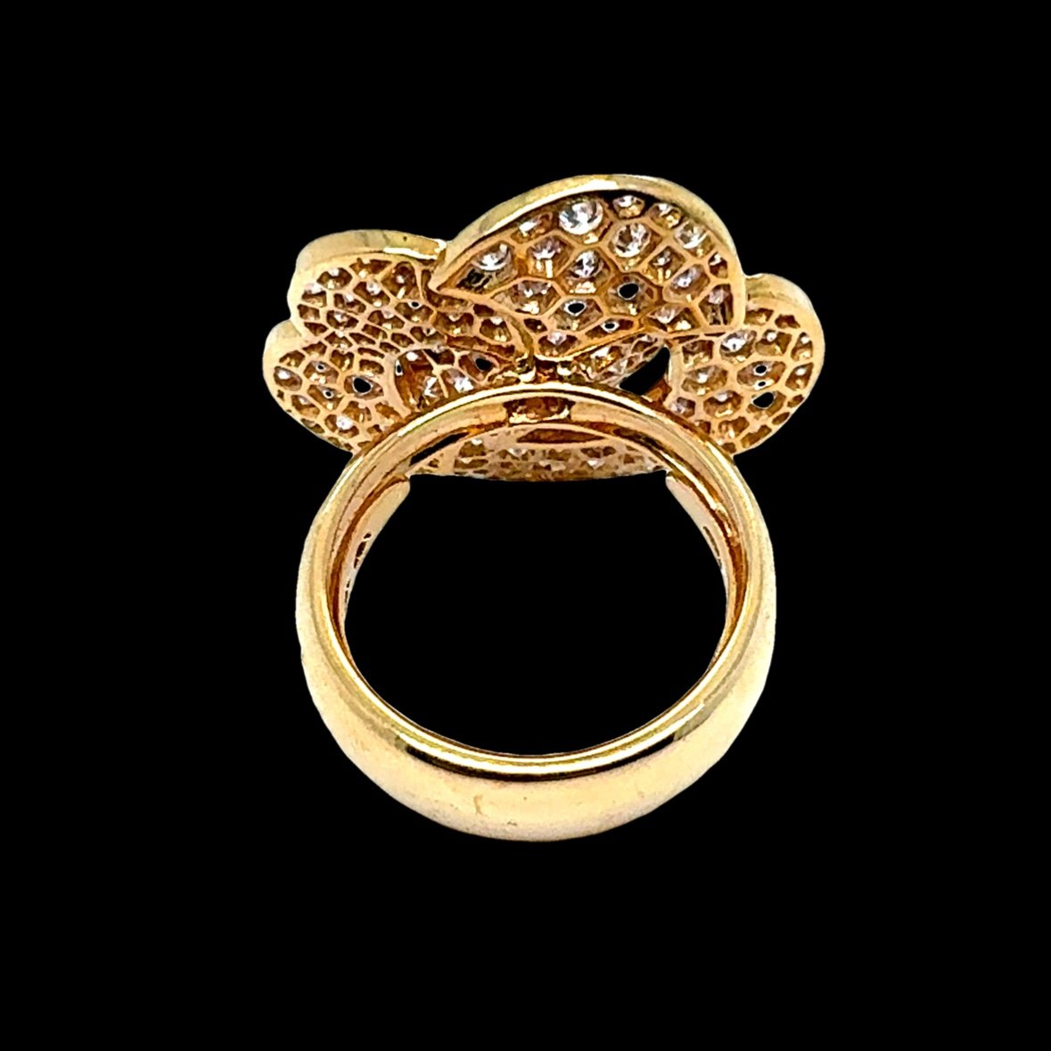 Flower Ring Rose Gold & Diamonds-photo-2