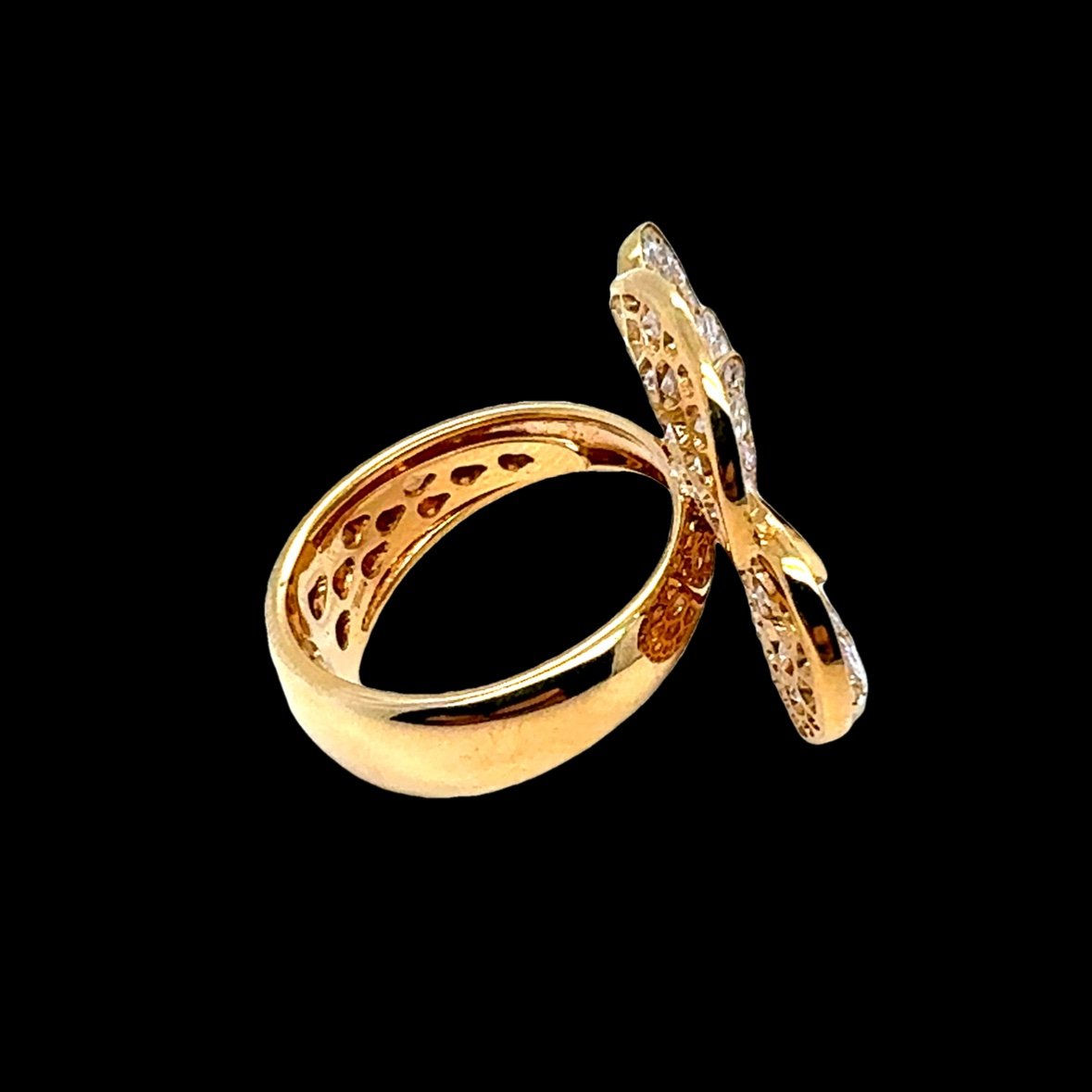 Flower Ring Rose Gold & Diamonds-photo-3