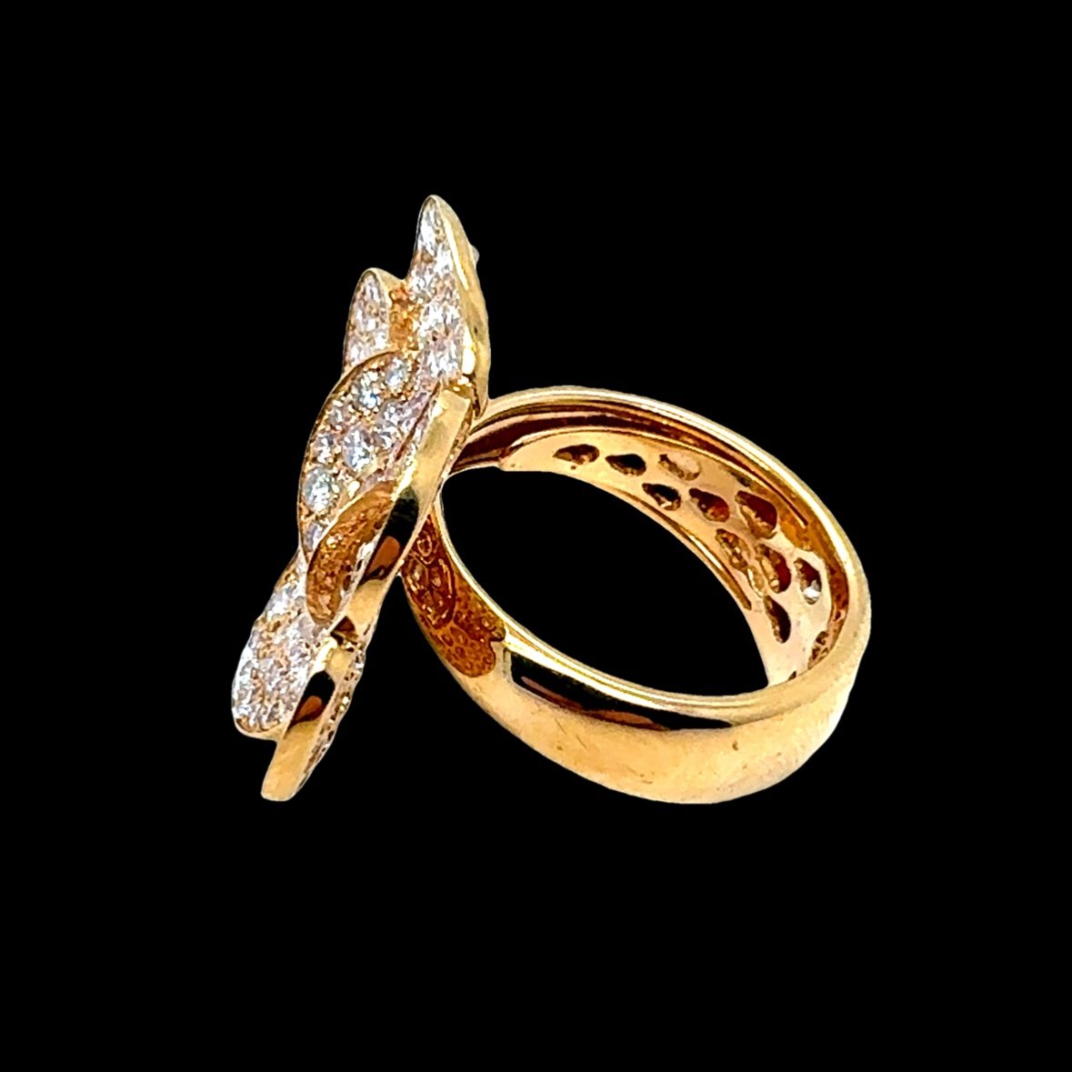 Flower Ring Rose Gold & Diamonds-photo-4