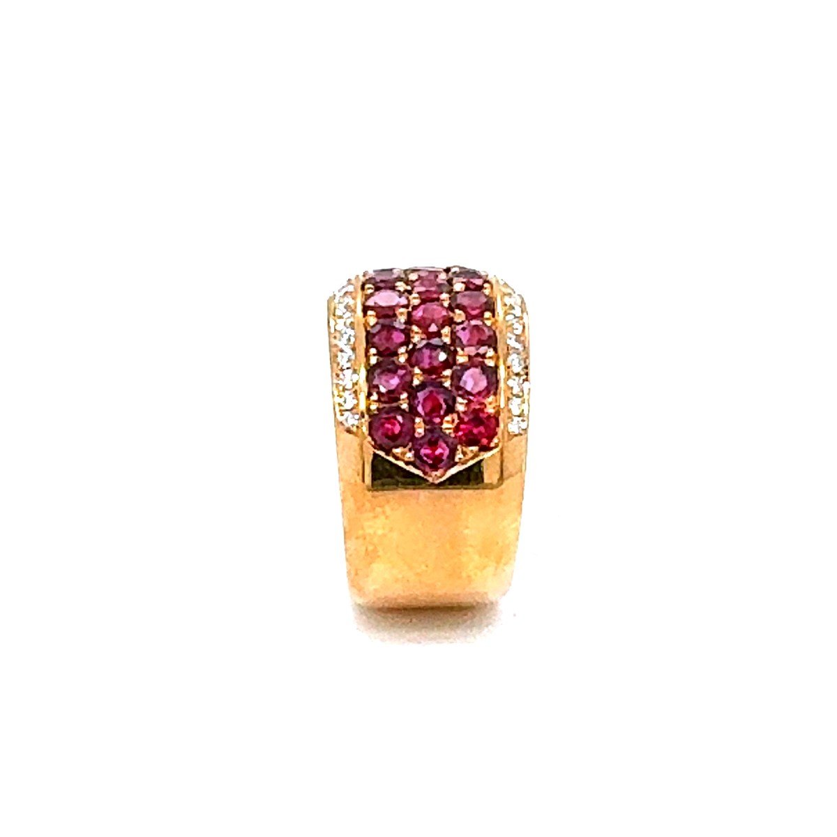 Rose Gold Ring With Diamonds And Rubies-photo-2