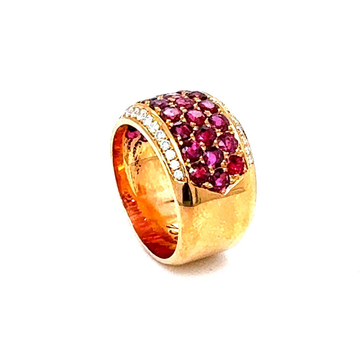 Rose Gold Ring With Diamonds And Rubies-photo-4