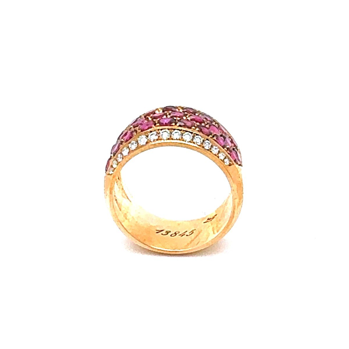 Rose Gold Ring With Diamonds And Rubies-photo-1