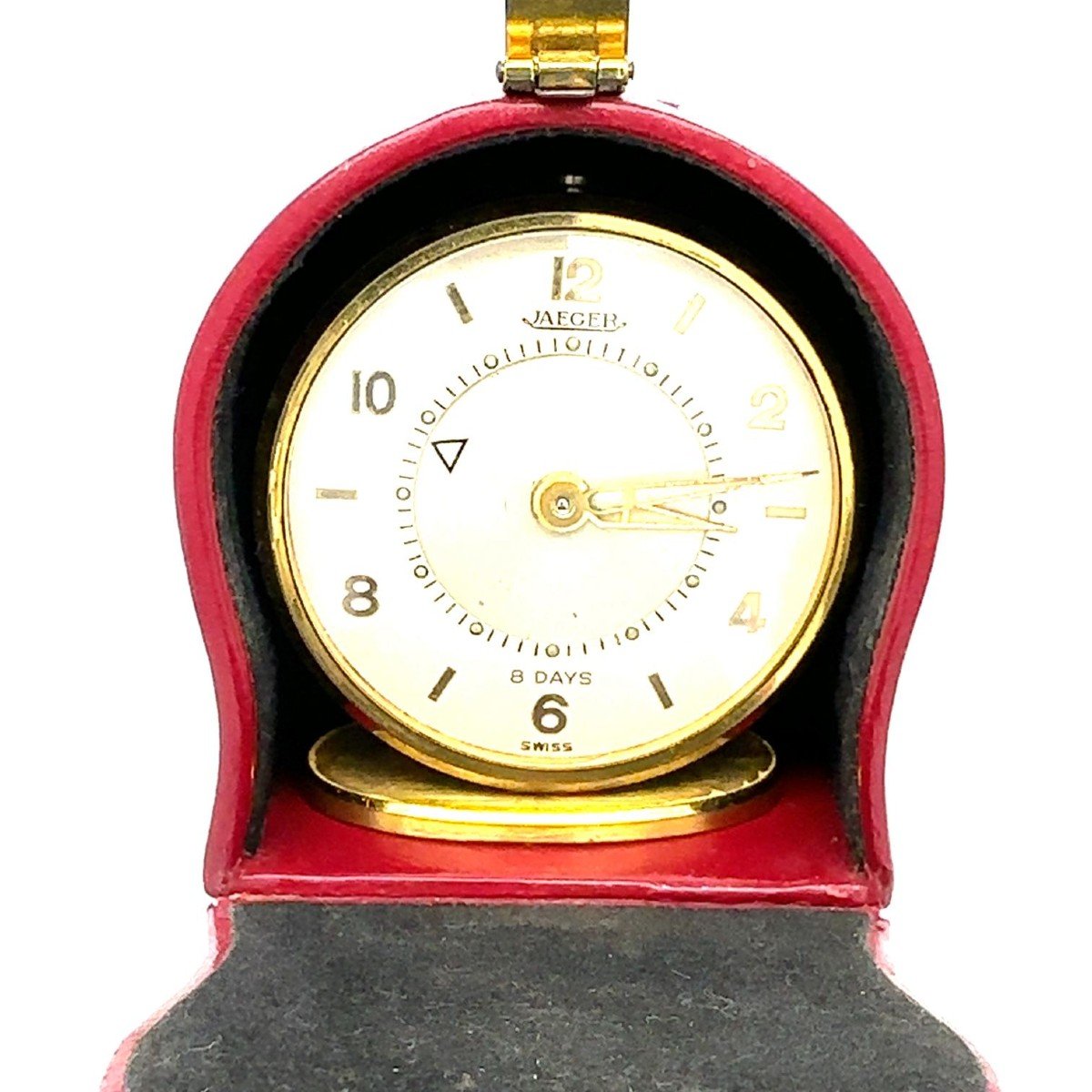 Travel Alarm Clock With Jaeger-lecoultre 8 Day Alarm, Vintage Model-photo-4