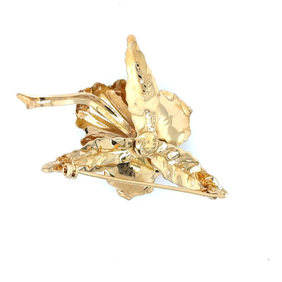 Broche Vintage En Or 18 Carats Bicolore-photo-2