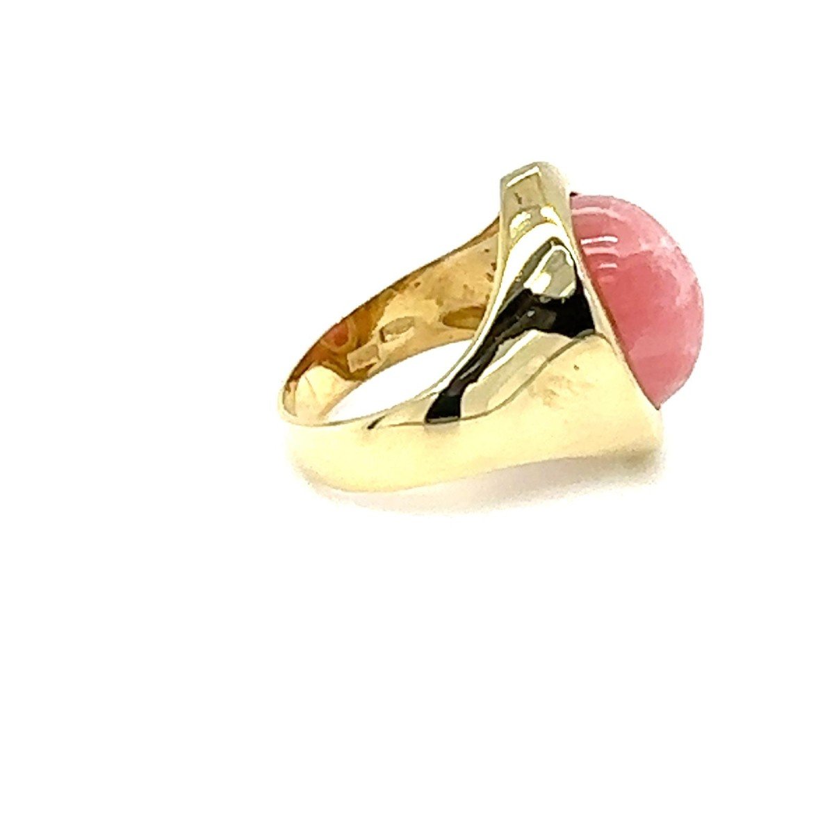 18 Carat Yellow Gold Ring Oval Stamp-photo-4