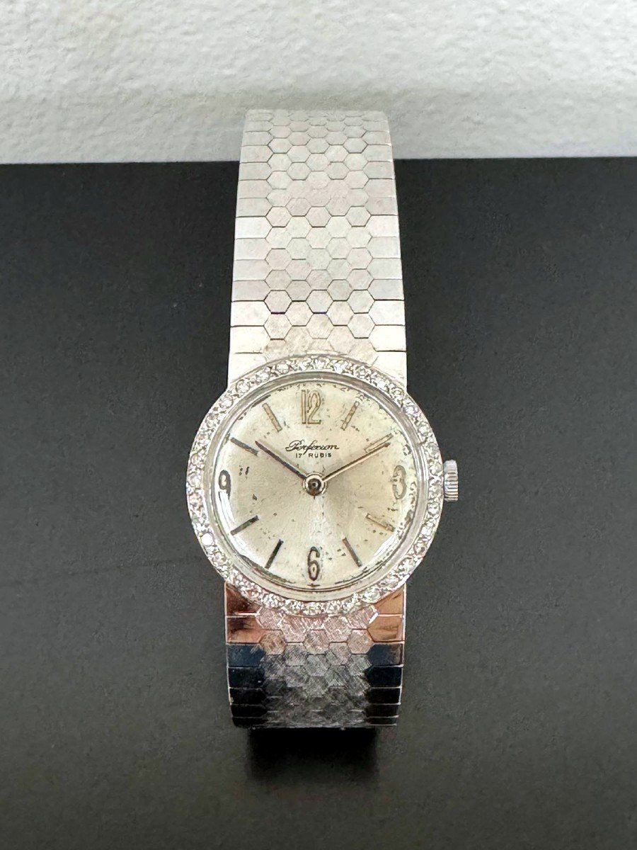  Montre De Luxe En Or Gris  Avec Diamants-photo-3