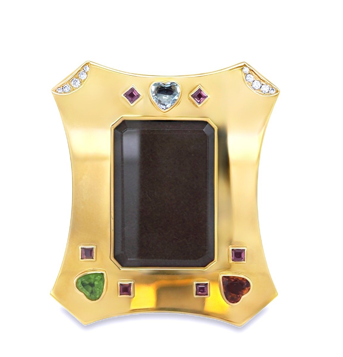 18kt Gold Photo Frame Diamonds & Gemstones