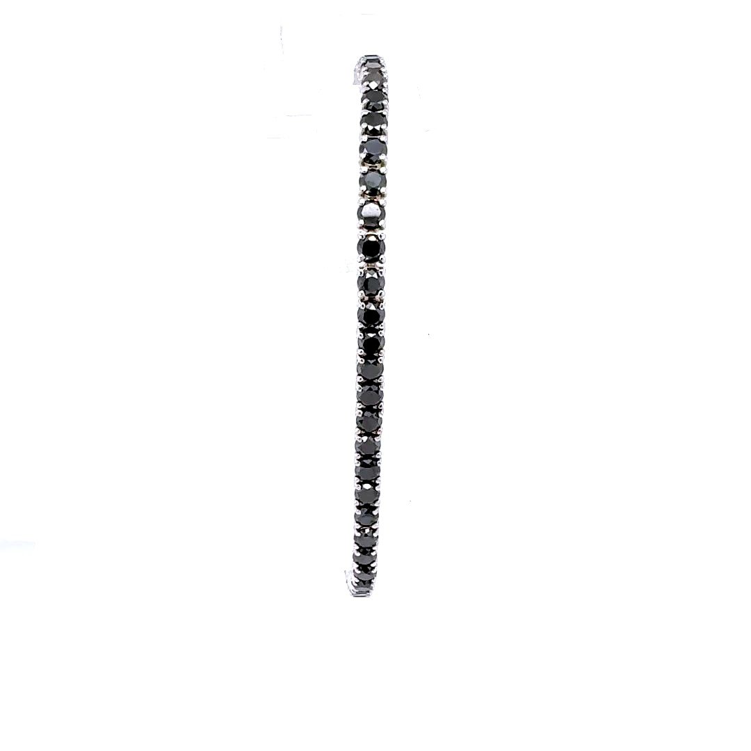 18kt White Gold Bracelet Set With Black Diamonds-photo-4