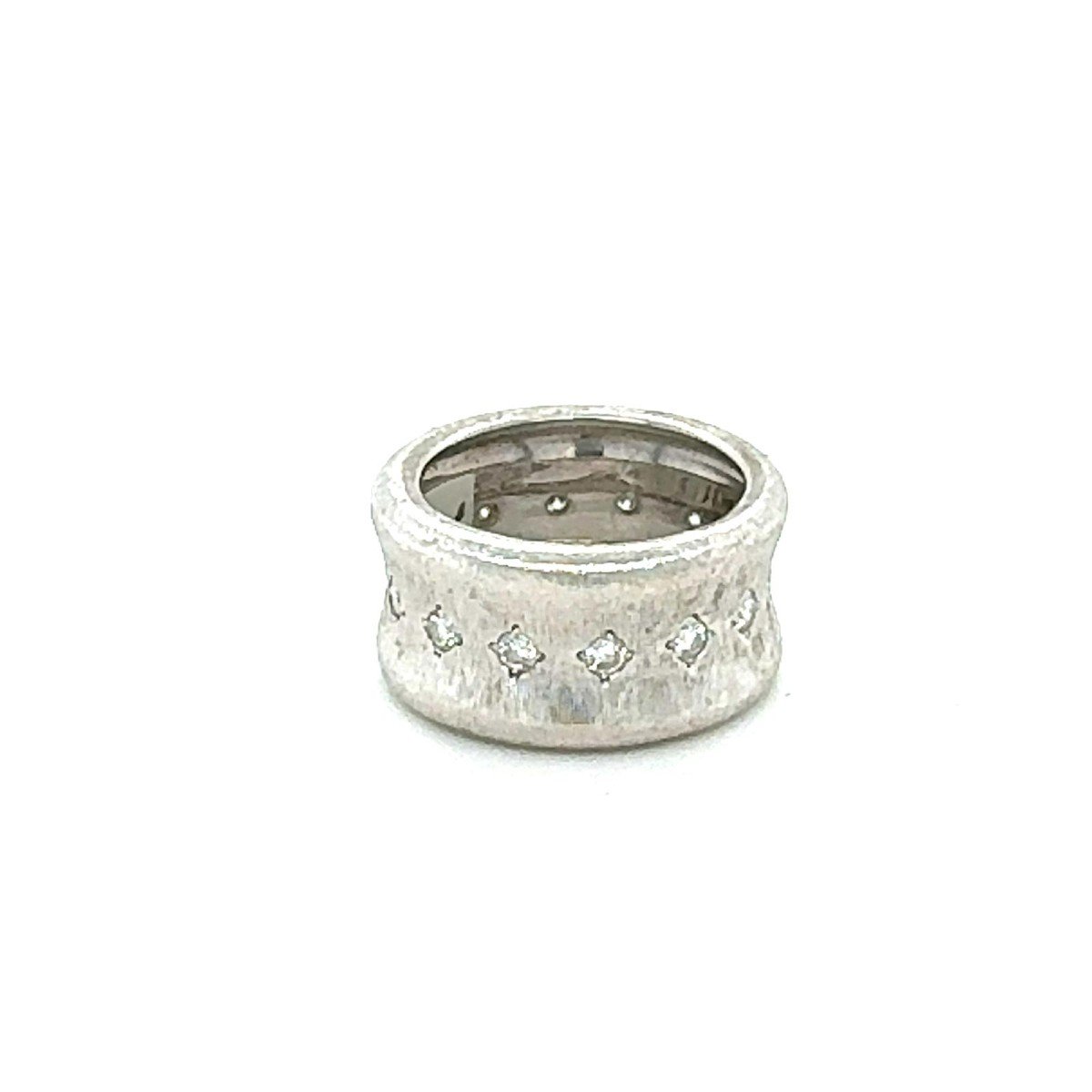 Bague en Or Blanc avec Diamants -photo-4