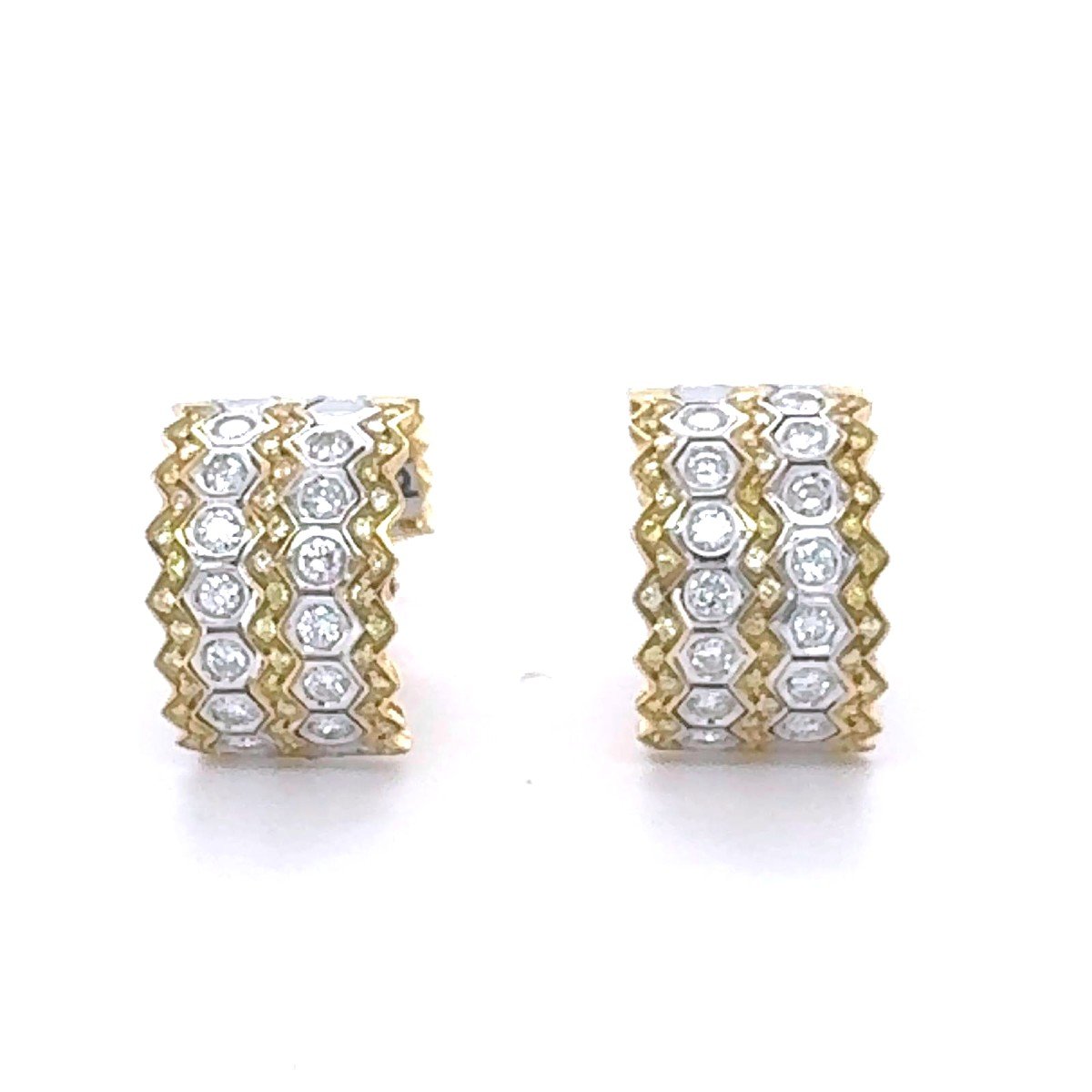 Diamond Earrings Bicolour 