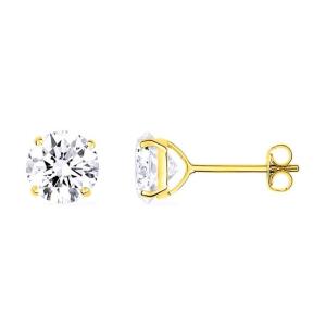 Boucles d'oreilles en or jaune 18ct avec des diamants de 0,32ct.