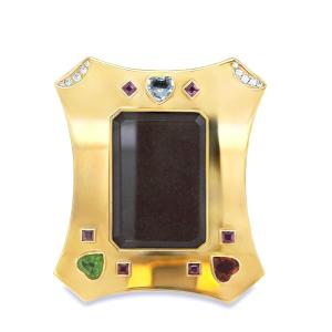 18kt Gold Photo Frame Diamonds & Gemstones