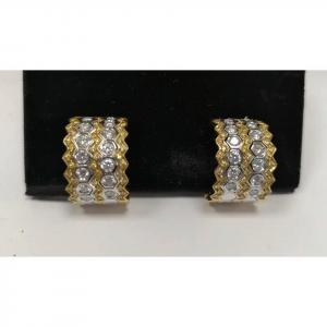 Diamond Earrings Bicolour 