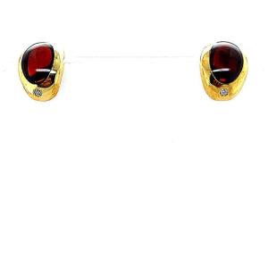 Diamond & Garnet Earrings