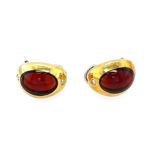 Diamond & Garnet Earrings